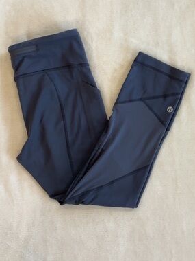 Lululemon Black Pace rival Cropped Leggings